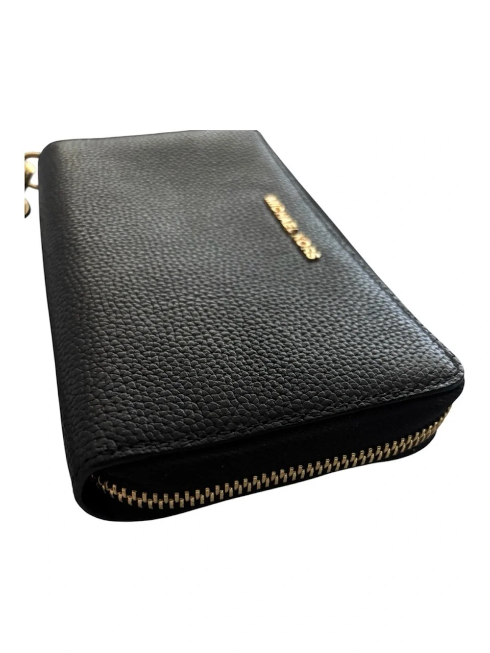 Michael Kors Jet Set Travel Leather Wallet Wristlet Large Multifunction Black